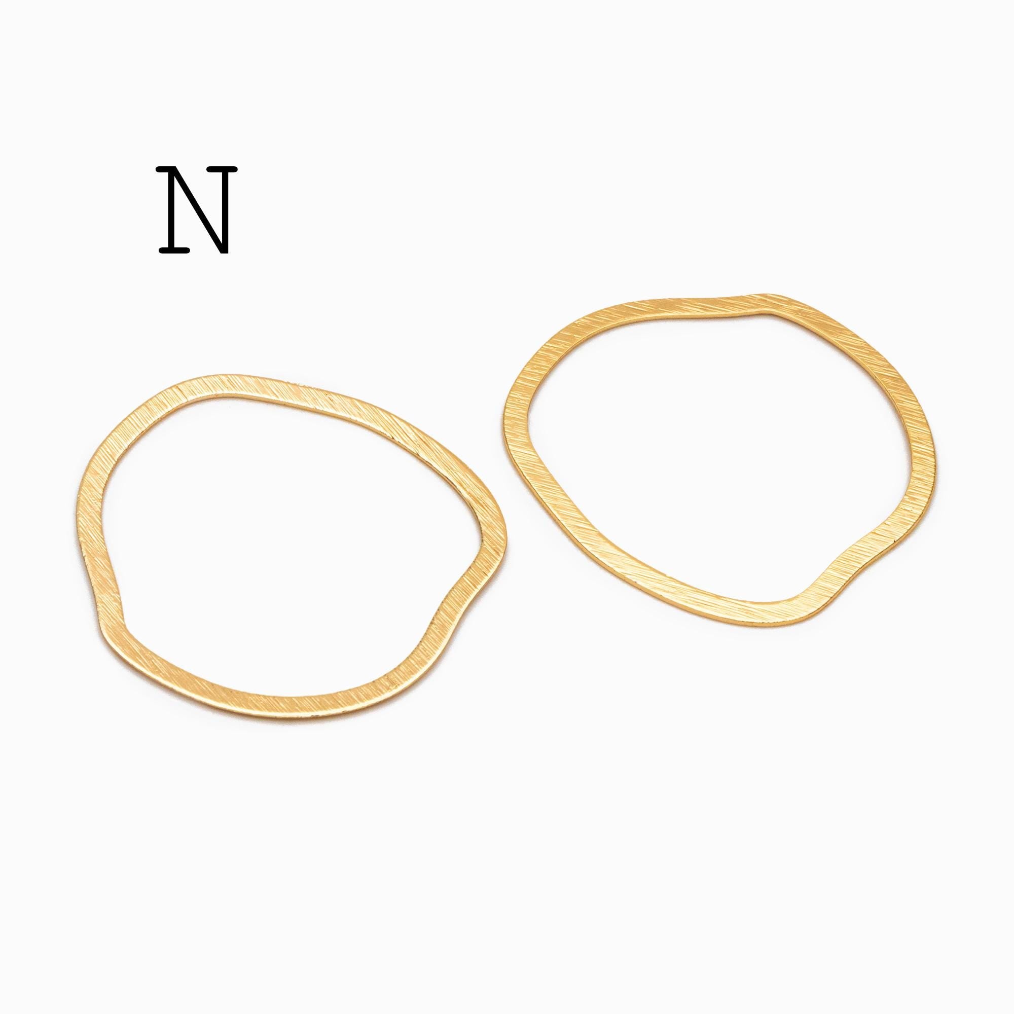 10pcs Gold/ Silver Brushed Geometric Charm Connectors, 18K Gold/ Rhodium Plated Brass Earring Findings (GB-3817)